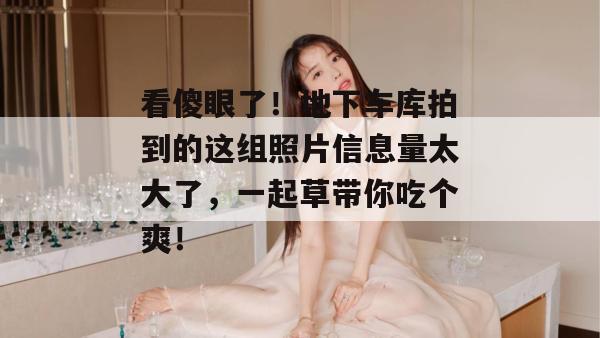 看傻眼了!地下车库拍到的这组照片信息量太大了,一起草带你吃个爽! 第1张 看傻眼了!地下车库拍到的这组照片信息量太大了,一起草带你吃个爽! 第1张