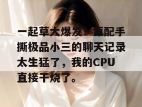 一起草大爆发！原配手撕极品小三的聊天记录太生猛了，我的CPU直接干烧了。