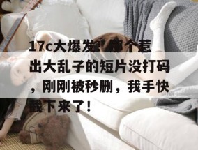 17c大爆发！那个惹出大乱子的短片没打码，刚刚被秒删，我手快截下来了！